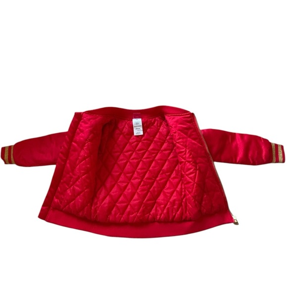 Disney Cherry Red Minnie Mouse 5/6yo zip up satin jacket. Vintage. Exclnt cdtn. - Picture 6 of 8
